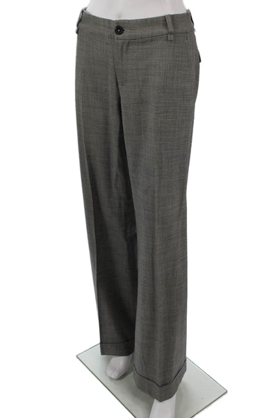 Banana Republic Women Dress Pants Gray Wool Blend Button 33in Size 6 Tall