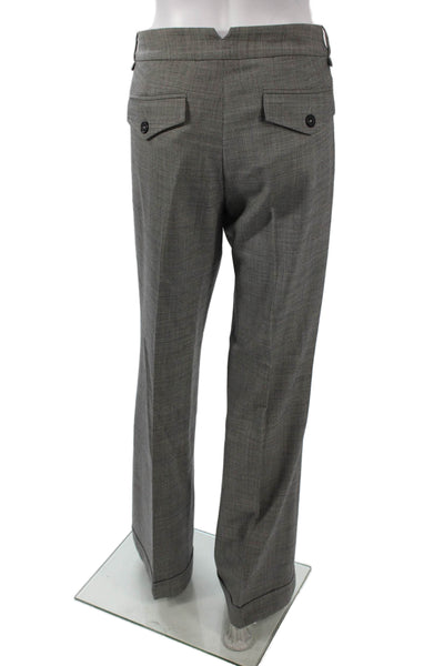 Banana Republic Women Dress Pants Gray Wool Blend Button 33in Size 6 Tall