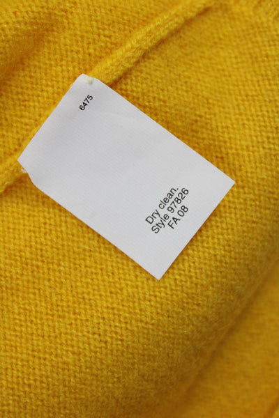 J Crew Women Cashmere Sleeveless Vest Sweater Yellow Crew Neck Size XS
