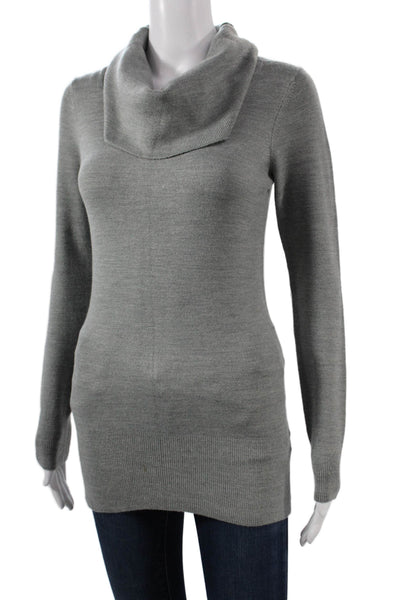 French Connection Womens Pullover Sweater Cowl Neck Long Sleeve Gray Size S