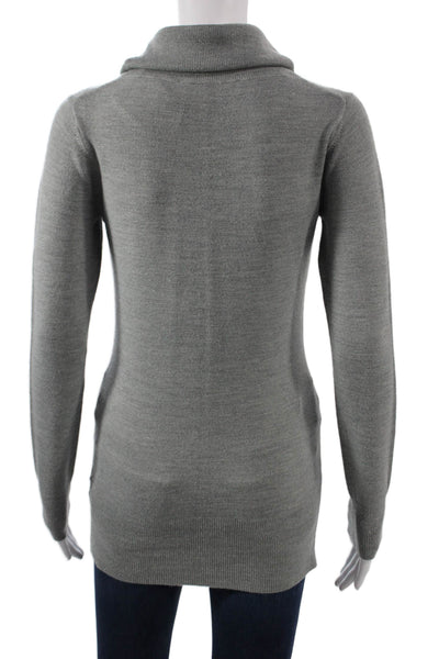French Connection Womens Pullover Sweater Cowl Neck Long Sleeve Gray Size S