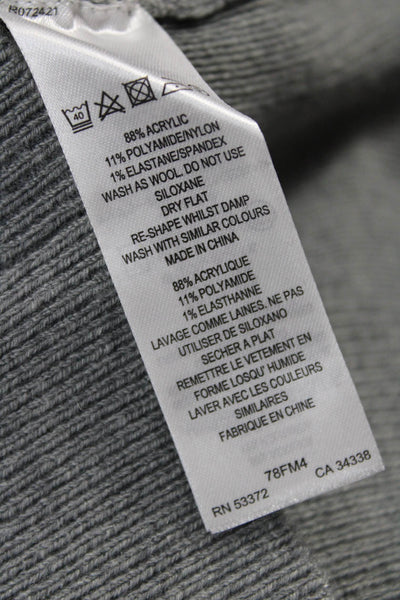 French Connection Womens Pullover Sweater Cowl Neck Long Sleeve Gray Size S