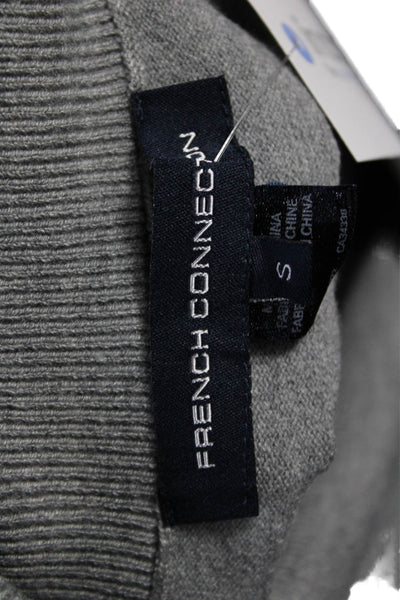 French Connection Womens Pullover Sweater Cowl Neck Long Sleeve Gray Size S