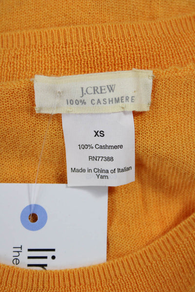 J Crew Womens Cashmere Crew Neck Sweater Vest Yellow Size XS