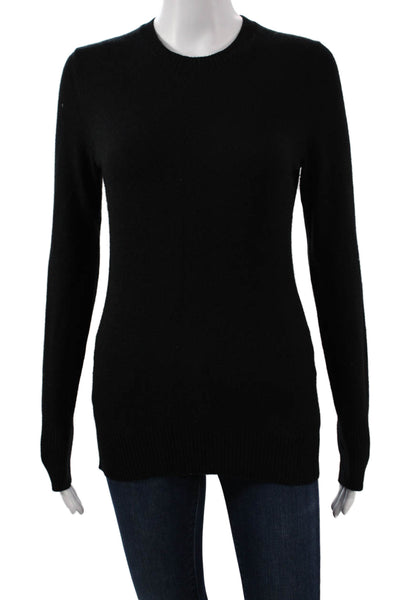 Hayden Womens Cashmere Pullover Sweater Black Crew Neck Long Sleeve Size M