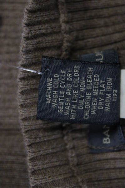 Banana Republic Womens Brown Striped 100% Cotton Pullover Crewneck Size M