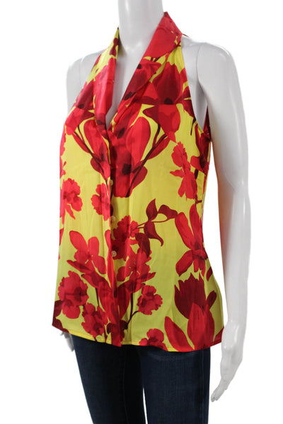 Banana Republic Womens Halter Floral Sleeveless Polyester Blouse Size 8