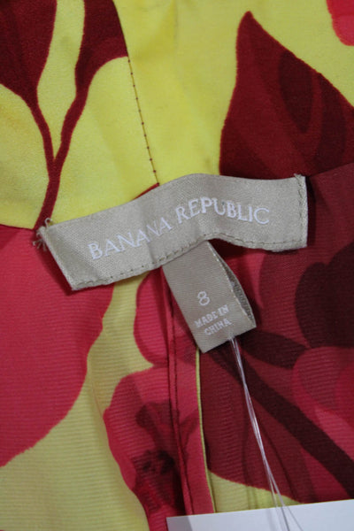 Banana Republic Womens Halter Floral Sleeveless Polyester Blouse Size 8