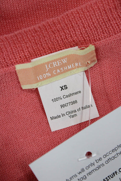 J Crew Womens Cashmere Crew Neck Basic Tank Pink Sleeveless Size XS