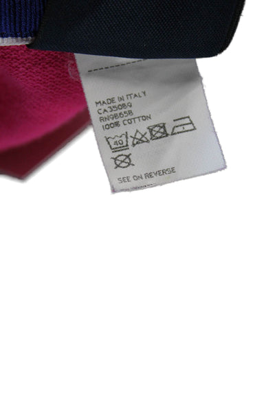 Paul & Shark Mens Polo Shirt Pink Cotton Short Sleeve Collared Button Size L