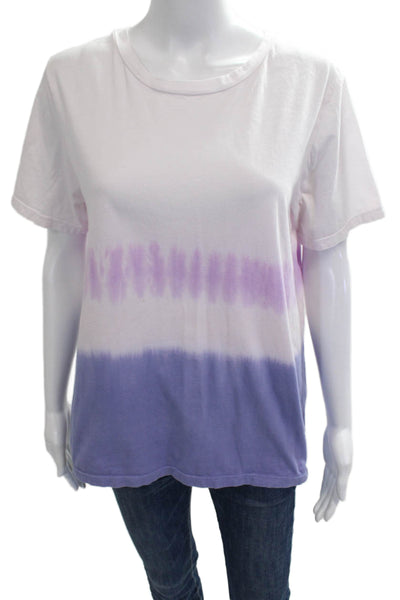 Monrow Womens Basic Colorblock Cotton Crew Tee Multicolor Size S