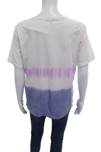 Monrow Womens Basic Colorblock Cotton Crew Tee Multicolor Size S