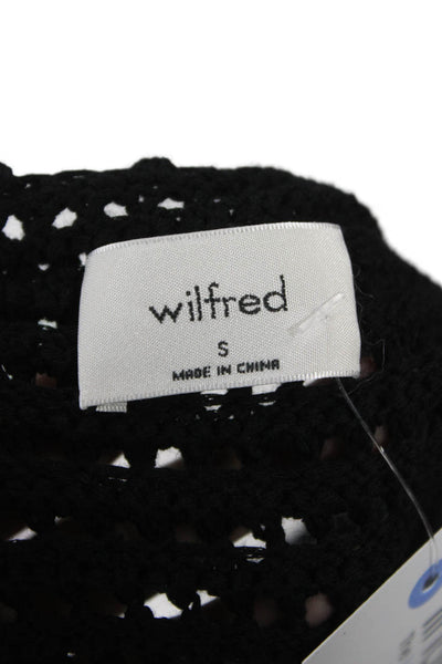 Wilfred Women Black Cotton Tank Dress Scoop Neck Midi Sleeveless Size S