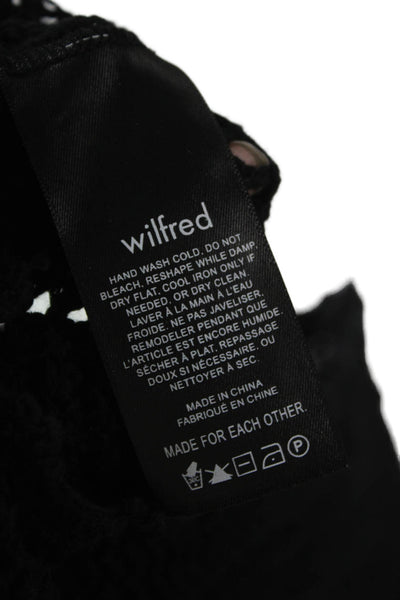 Wilfred Women Black Cotton Tank Dress Scoop Neck Midi Sleeveless Size S