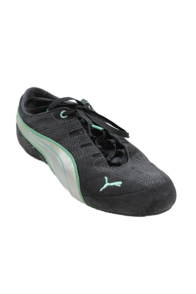Puma Womens Suede Low Top Lace Up Sneakers Grey Size 7