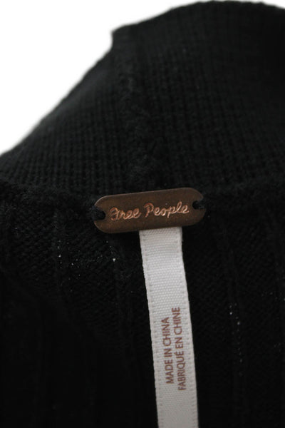Free People Womens Straight Pencil Black Cotton Skirt Size XS