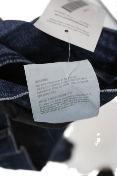 3x1 NYC Womens Cropped High Rise Blue Cotton Blend Jeans Size 25