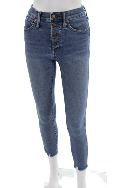 Madewell Women Skinny Jeans Blue High Rise Cotton Size 25