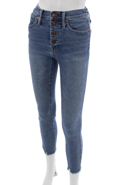 Madewell Women Skinny Jeans Blue High Rise Cotton Size 25