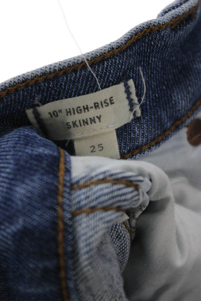 Madewell Women Skinny Jeans Blue High Rise Cotton Size 25
