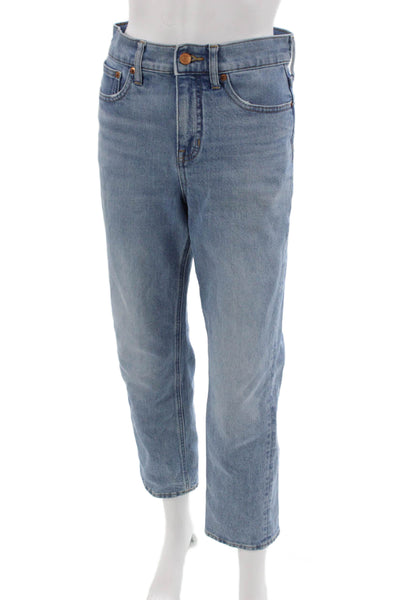 J Crew Women Tapered Jeans Blue High Rise Cotton Size 25