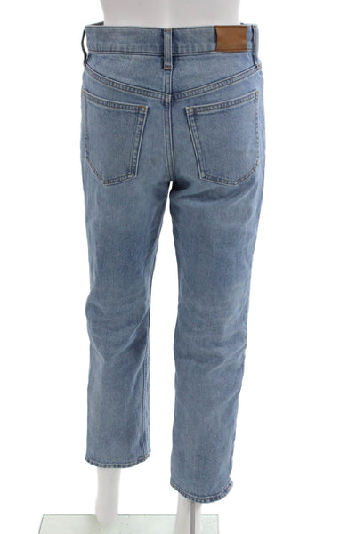 J Crew Women Tapered Jeans Blue High Rise Cotton Size 25