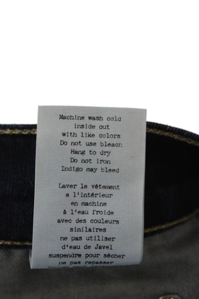 Rag & Bone Jean Womens Flared Jeans Blue Cotton Blend Mid Rise Button Size 24