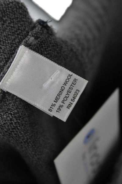 Banana Republic Womens Merino Wool V-Neck Pullover Sweater Gray Size L