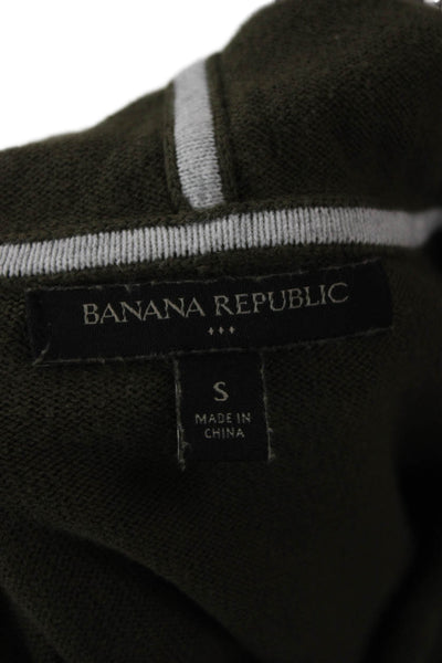 Banana Republic Mens Green Cotton Pullover Sweater Long Sleeve Size S