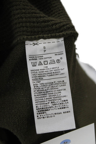 Banana Republic Mens Green Cotton Pullover Sweater Long Sleeve Size S