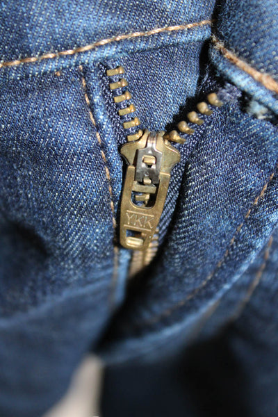 J Crew Women Flared Blue High Rise Jeans Button Size 33