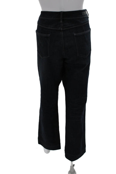 Elie Tahari Womens Blue Straight Jeans High Rise Cotton Zip Size 14