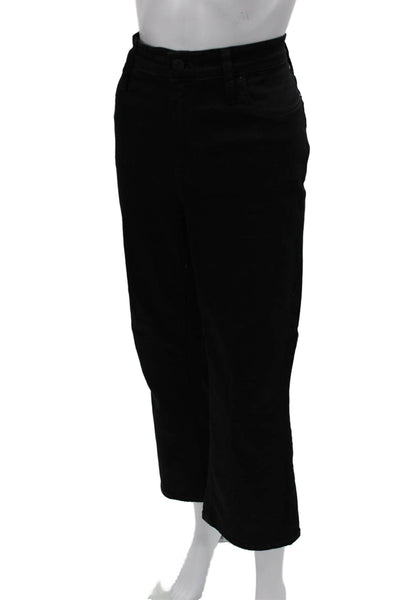 J Crew Womens Cropped Black Cotton Blend Mid Rise Jeans Inseam 26 Size 32