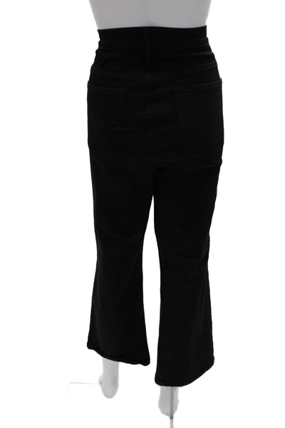 J Crew Womens Cropped Black Cotton Blend Mid Rise Jeans Inseam 26 Size 32