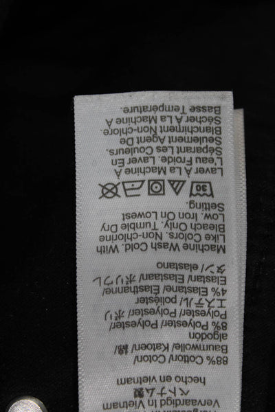 J Crew Womens Cropped Black Cotton Blend Mid Rise Jeans Inseam 26 Size 32