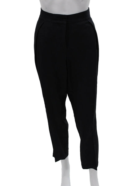 Akris Punto Women Slacks Pants Black Viscose Zip Size 14