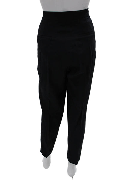 Akris Punto Women Slacks Pants Black Viscose Zip Size 14