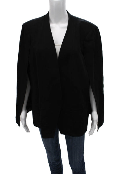 Kobi Halperin Womens Black Basic Jacket Viscose Long Sleeve Size 2XL
