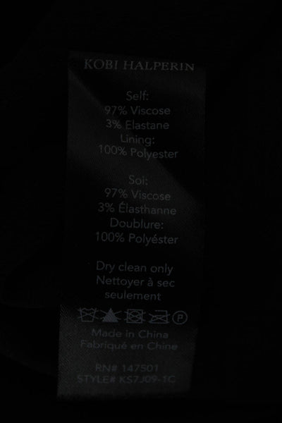 Kobi Halperin Womens Black Basic Jacket Viscose Long Sleeve Size 2XL