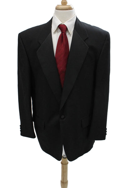 Pierre Balmain Mens Tuxedo Wool Black Solid Jacket Size 44