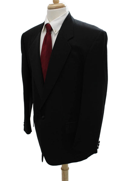 Pierre Balmain Mens Tuxedo Wool Black Solid Jacket Size 44
