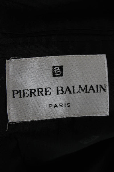 Pierre Balmain Mens Tuxedo Wool Black Solid Jacket Size 44