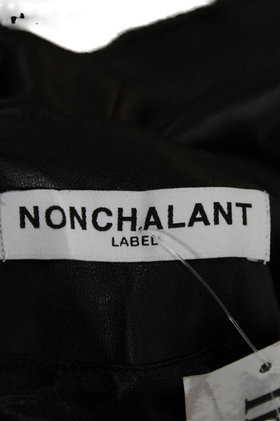 Nonchalant Label Women One Piece V Neck Long Sleeve Black Polyester Size XS