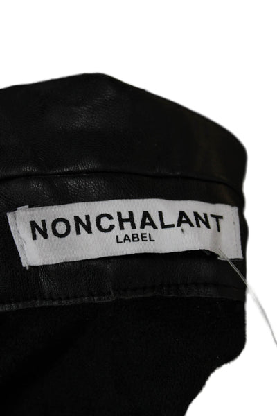 Nonchalant Label Women Jumpsuit Black Collared Long Sleeve Size XS