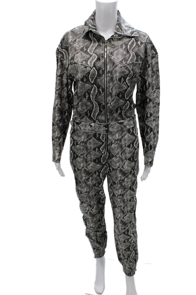 Nonchalant Label Women Jumpsuit Multicolor Animal Print Zip Size XS