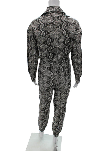 Nonchalant Label Women Jumpsuit Multicolor Animal Print Zip Size XS