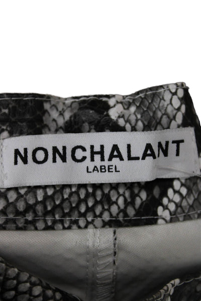 Nonchalant Label Womens Cropped Animal Print Multicolor Polyester Pants Size S