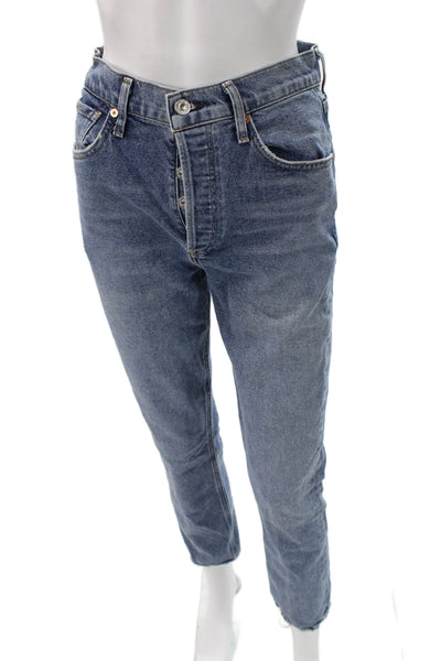 Citizens of Humanity Womens Tapered Jeans Blue High Rise Button Fly Size 26