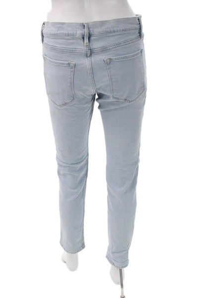 Frame Women Skinny Jeans Blue Cotton High Rise Button Size 27
