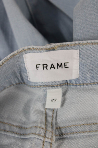 Frame Women Skinny Jeans Blue Cotton High Rise Button Size 27